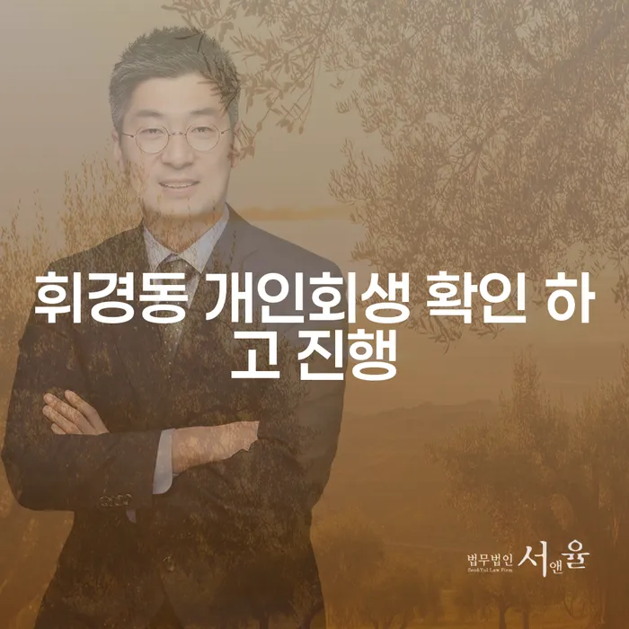 휘경동 개인회생 확인 하고 진행