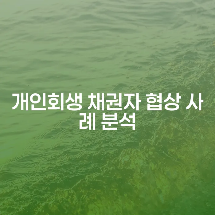 개인회생 채권자 협상 사례 분석: 어떻게 성공적으로 해결할 수 있을까요?