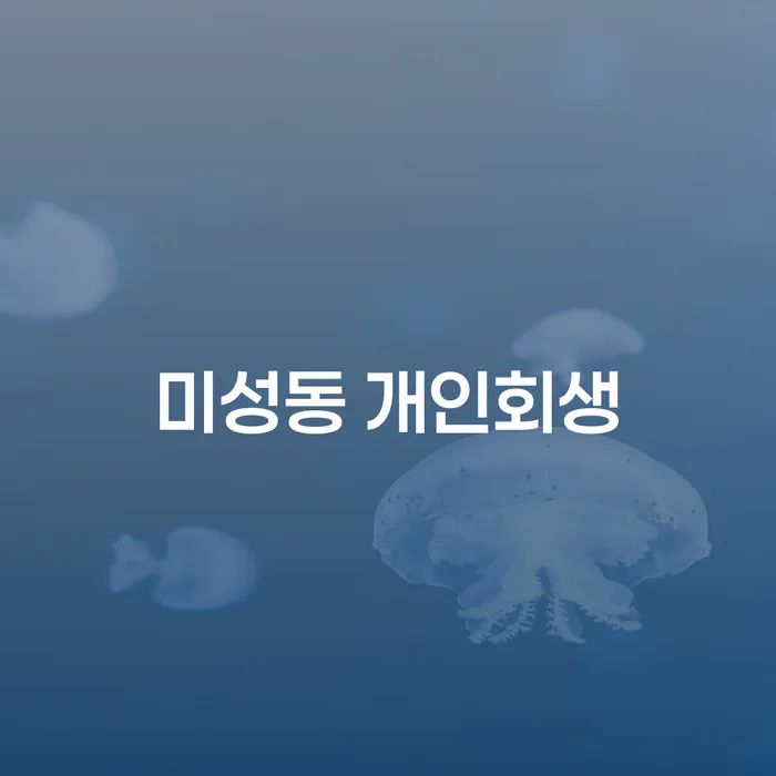 미성동에서 개인회생, 정말 가능한가요?