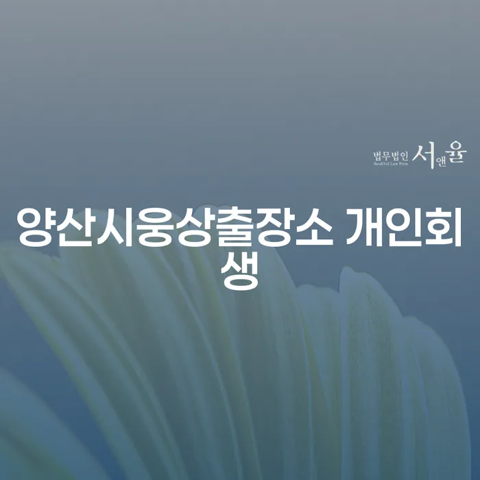양산시웅상출장소에서 개인회생을 통해 채무 해결하는 방법은 무엇인가요?